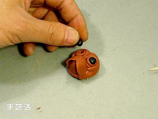 超輕粘土狗頭鑰匙扣DIY 手工自制粘土狗頭掛件 -  rpnrmr.com