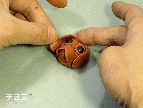超輕粘土狗頭鑰匙扣DIY 手工自制粘土狗頭掛件 -  rpnrmr.com