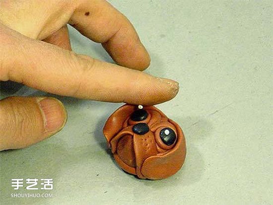 超輕粘土狗頭鑰匙扣DIY 手工自制粘土狗頭掛件 -  rpnrmr.com