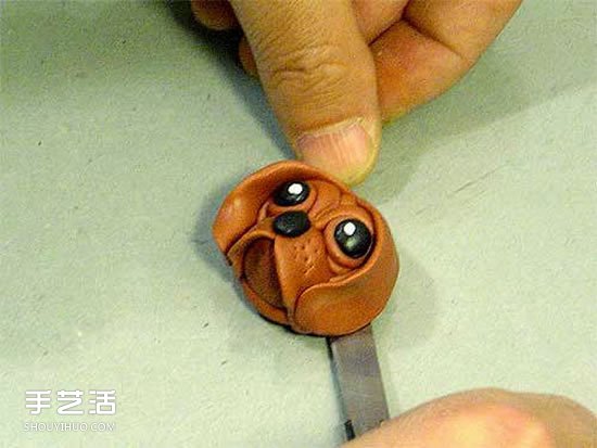 超輕粘土狗頭鑰匙扣DIY 手工自制粘土狗頭掛件 -  rpnrmr.com