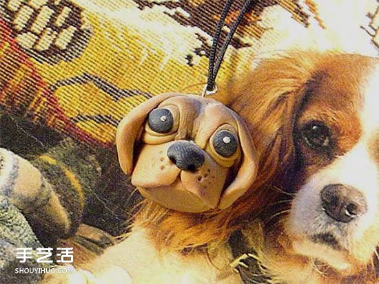 超輕粘土狗頭鑰匙扣DIY 手工自制粘土狗頭掛件 -  rpnrmr.com