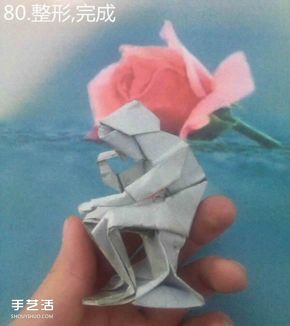 折紙思想者人物雕塑 沉思的人物折紙圖解 -  rpnrmr.com