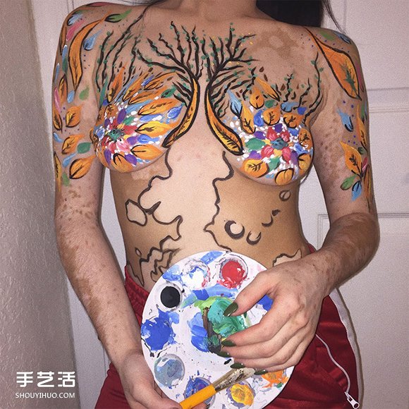 我驕傲的印記！白斑病女孩用人體彩繪找回自信 -  rpnrmr.com