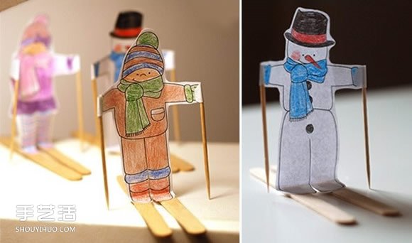 立體的溜冰小人制作 幼兒園溜冰紙片小人DIY -  rpnrmr.com