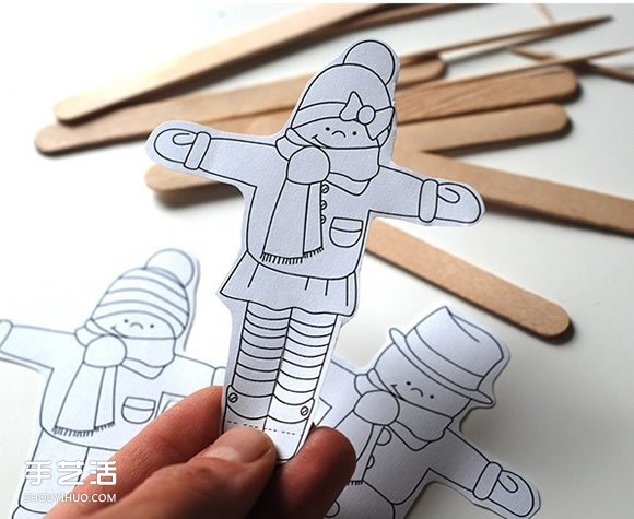 立體的溜冰小人制作 幼兒園溜冰紙片小人DIY -  rpnrmr.com