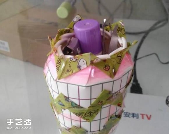 一次性紙杯DIY收納筒 簡易收納筒筆筒的做法 -  rpnrmr.com