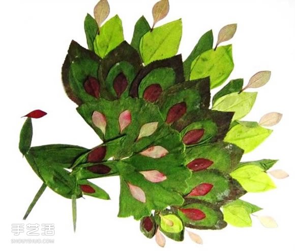 兒童樹葉貼畫動物圖片 動物的樹葉拼貼畫作品 -  rpnrmr.com