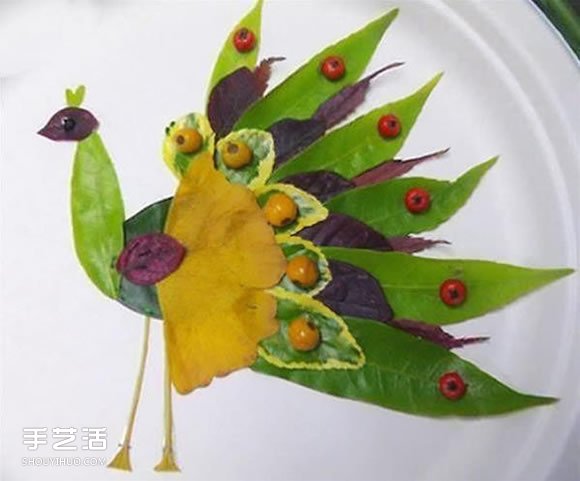 兒童樹葉貼畫動物圖片 動物的樹葉拼貼畫作品 -  rpnrmr.com