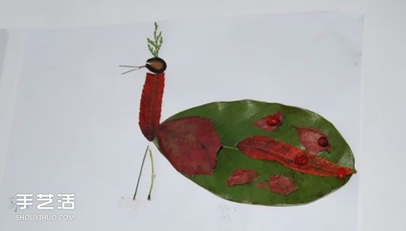 兒童樹葉貼畫動物圖片 動物的樹葉拼貼畫作品 -  rpnrmr.com