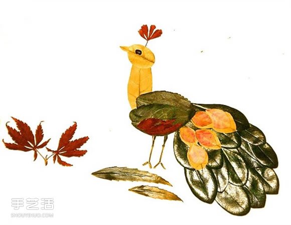 兒童樹葉貼畫動物圖片 動物的樹葉拼貼畫作品 -  rpnrmr.com