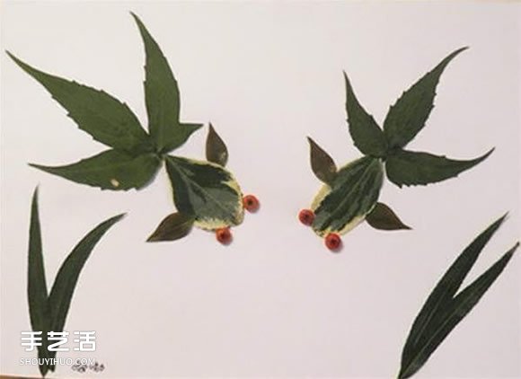 兒童樹葉貼畫動物圖片 動物的樹葉拼貼畫作品 -  rpnrmr.com