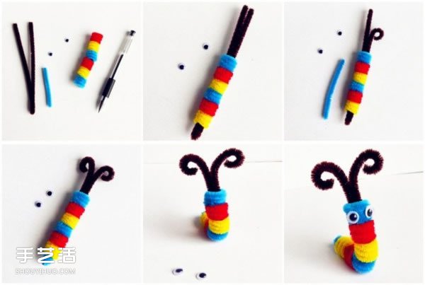 毛毛蟲(chóng)手工制作圖片 幼兒扭扭棒毛毛蟲(chóng)制作方法 -  rpnrmr.com