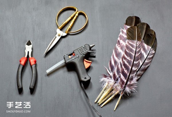 舊燈罩改造DIY小制作 用羽毛改造吊燈燈罩圖解 -  rpnrmr.com