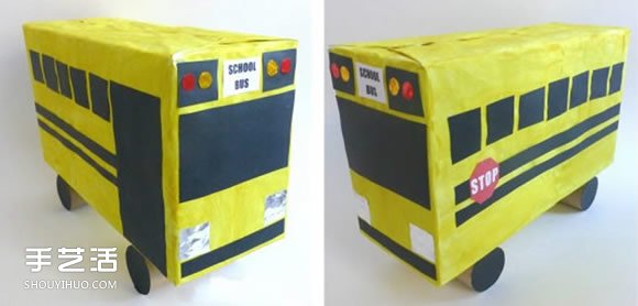 鞋盒做校車的方法教程 幼兒校車手工制作圖解 -  rpnrmr.com