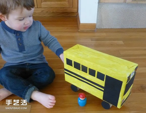鞋盒做校車的方法教程 幼兒校車手工制作圖解 -  rpnrmr.com