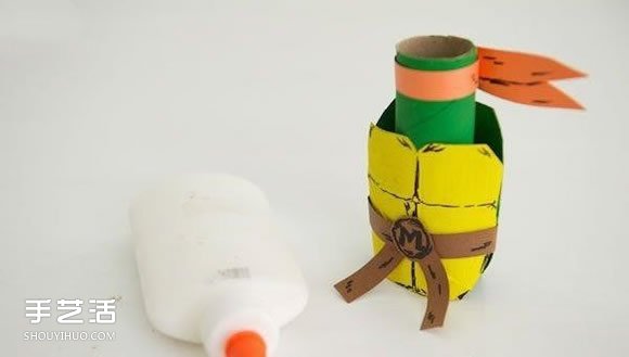 忍者神龜手偶玩具制作 卷紙筒手工制作忍者神龜 -  rpnrmr.com