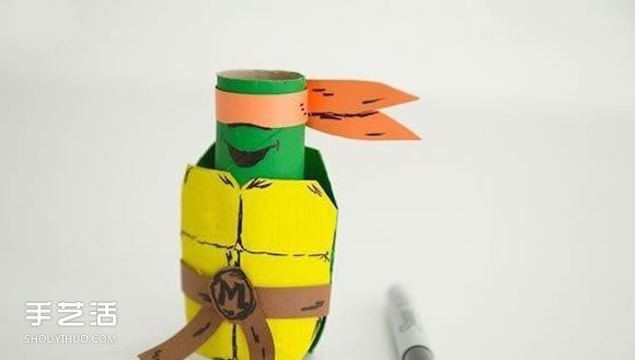 忍者神龜手偶玩具制作 卷紙筒手工制作忍者神龜 -  rpnrmr.com