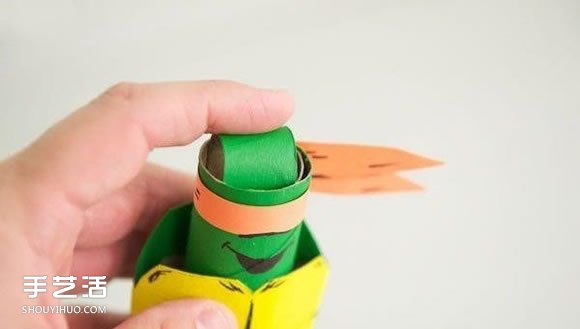 忍者神龜手偶玩具制作 卷紙筒手工制作忍者神龜 -  rpnrmr.com