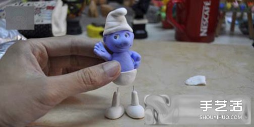 超輕粘土藍精靈制作圖解 手工藍精靈粘土教程 -  rpnrmr.com