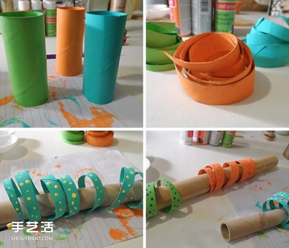 幼兒園小蛇手工制作教程 卷紙筒做玩具蛇的方法 -  rpnrmr.com