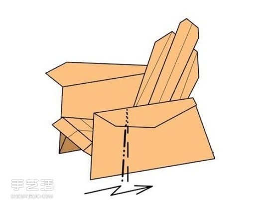 折紙沙發(fā)椅的折法圖解 手工沙發(fā)椅折疊步驟圖 -  rpnrmr.com