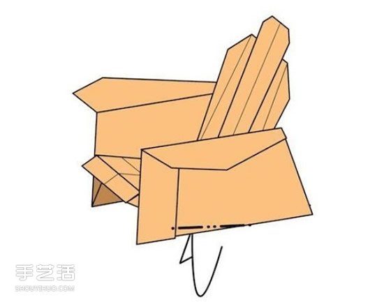 折紙沙發(fā)椅的折法圖解 手工沙發(fā)椅折疊步驟圖 -  rpnrmr.com