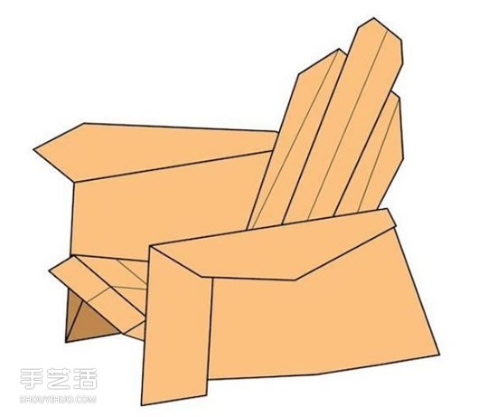 折紙沙發(fā)椅的折法圖解 手工沙發(fā)椅折疊步驟圖 -  rpnrmr.com