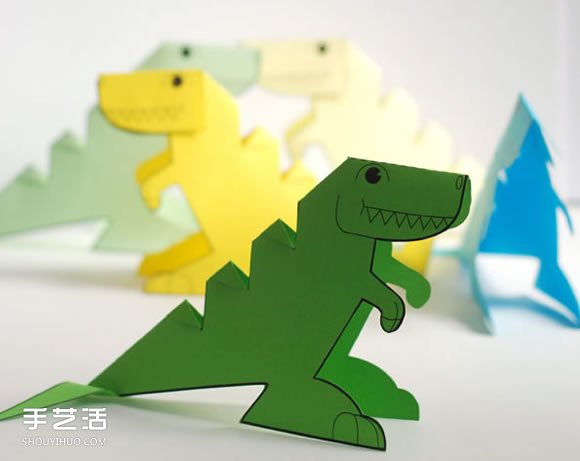 幼兒園手工剪紙恐龍 立體恐龍剪紙的制作方法 -  rpnrmr.com