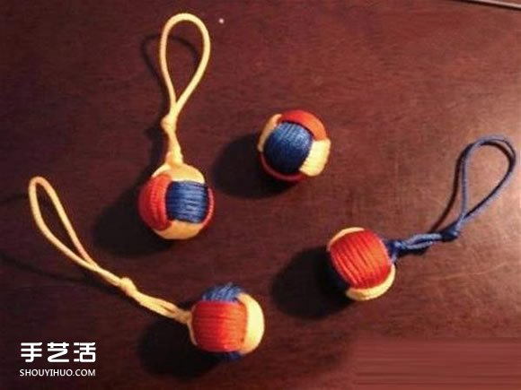 三色球的編織方法圖解 用道具編三色球小掛件 -  rpnrmr.com