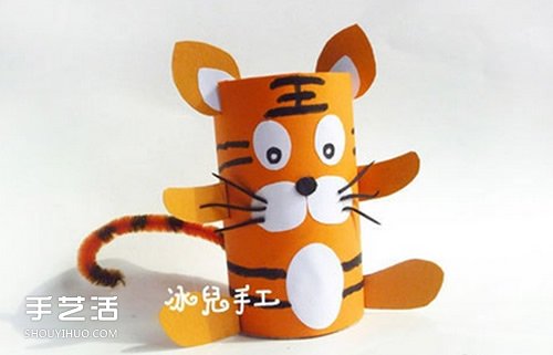 幼兒園老虎手工制作教程 卷紙筒老虎怎么做圖解 -  rpnrmr.com