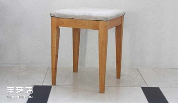 梳妝臺(tái)椅凳改造DIY 上漆再做個(gè)椅子套超完美 -  rpnrmr.com