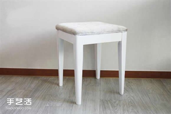 梳妝臺(tái)椅凳改造DIY 上漆再做個(gè)椅子套超完美 -  rpnrmr.com