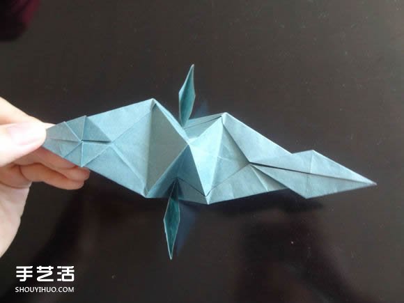 西方龍折紙教程圖解 折紙帶翅膀龍的方法步驟 -  rpnrmr.com