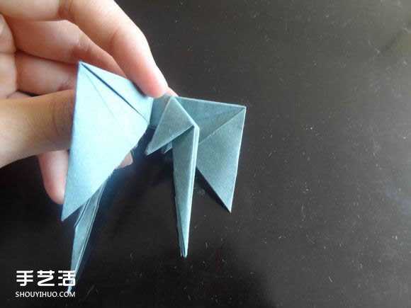 西方龍折紙教程圖解 折紙帶翅膀龍的方法步驟 -  rpnrmr.com
