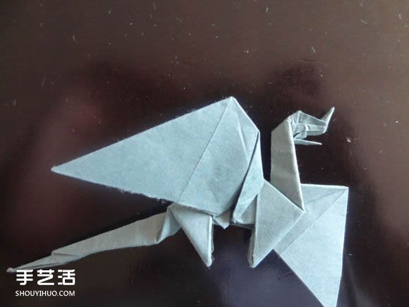 西方龍折紙教程圖解 折紙帶翅膀龍的方法步驟 -  rpnrmr.com