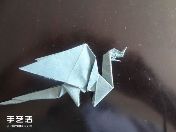 西方龍折紙教程圖解 折紙帶翅膀龍的方法步驟 -  rpnrmr.com