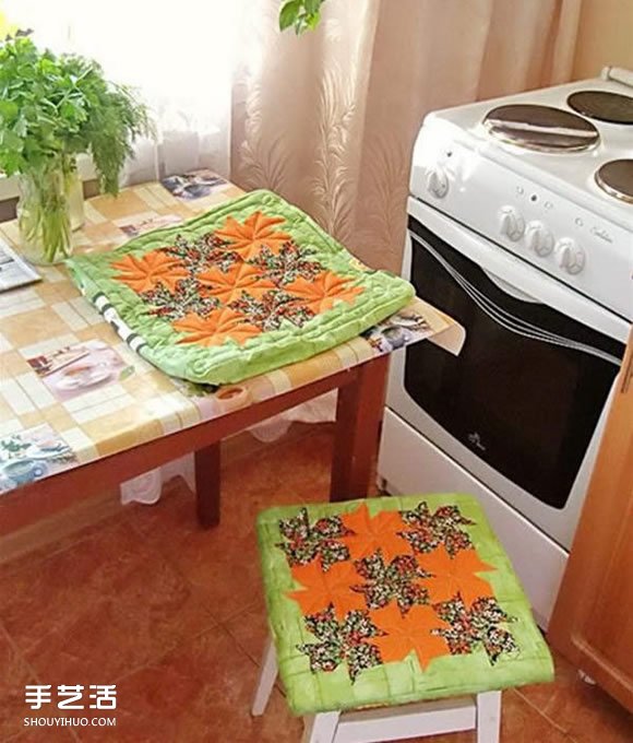 風(fēng)車圖案凳子墊子制作方法 拼布風(fēng)凳子墊子DIY -  rpnrmr.com