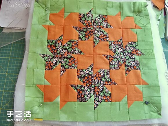 風(fēng)車圖案凳子墊子制作方法 拼布風(fēng)凳子墊子DIY -  rpnrmr.com