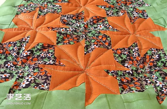 風(fēng)車圖案凳子墊子制作方法 拼布風(fēng)凳子墊子DIY -  rpnrmr.com