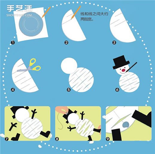 幼兒雪人的制作方法 簡(jiǎn)單剪紙雪人的教程 -  rpnrmr.com
