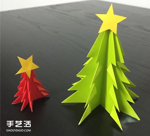 自制大圣誕樹的方法 手工折紙大型圣誕樹圖解 -  rpnrmr.com