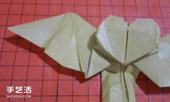 帶翅膀惡魔之心折紙圖解 怎么折惡魔之心教程 -  rpnrmr.com