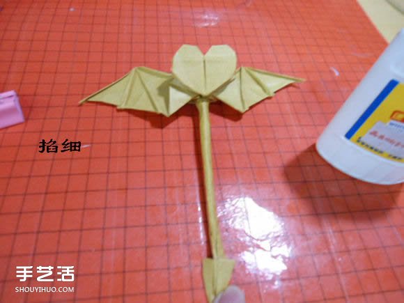 帶翅膀惡魔之心折紙圖解 怎么折惡魔之心教程 -  rpnrmr.com