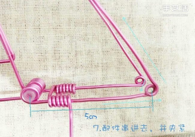 鋁線DIY手工制作漂亮的粉紅自行車 -  rpnrmr.com