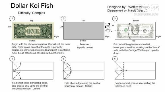 折紙美元鯉魚的方法 用美元折鯉魚怎么折圖解 -  rpnrmr.com