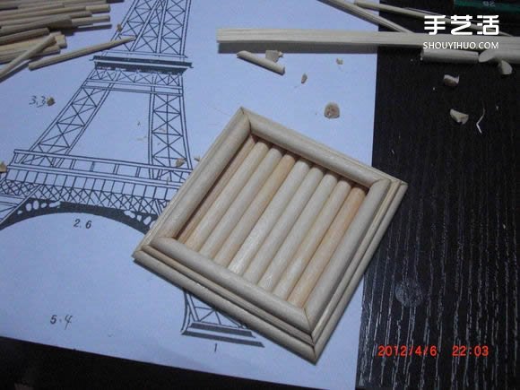 筷子和竹簽制作埃菲爾鐵塔模型的詳細(xì)圖解教程 -  rpnrmr.com