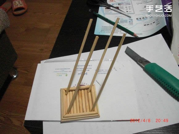 筷子和竹簽制作埃菲爾鐵塔模型的詳細(xì)圖解教程 -  rpnrmr.com