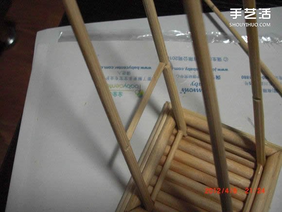 筷子和竹簽制作埃菲爾鐵塔模型的詳細(xì)圖解教程 -  rpnrmr.com