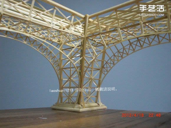 筷子和竹簽制作埃菲爾鐵塔模型的詳細(xì)圖解教程 -  rpnrmr.com