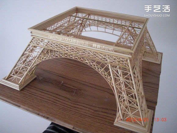 筷子和竹簽制作埃菲爾鐵塔模型的詳細(xì)圖解教程 -  rpnrmr.com